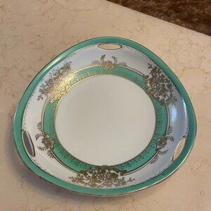 Vintage Noritake Hand Painted  Serving Dish with 3 Inset Handles - Made in Japan